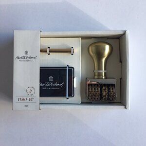 NWT Vintage-Style Roller Date Stamp with Inkpad - Hearth & Hand with Magnolia